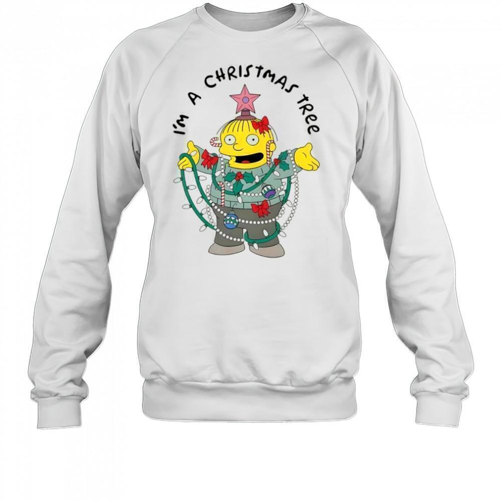 Im A Christmas Tree Ralph Simpsons Funny Cartoon Holiday Graphic Sweatshirt